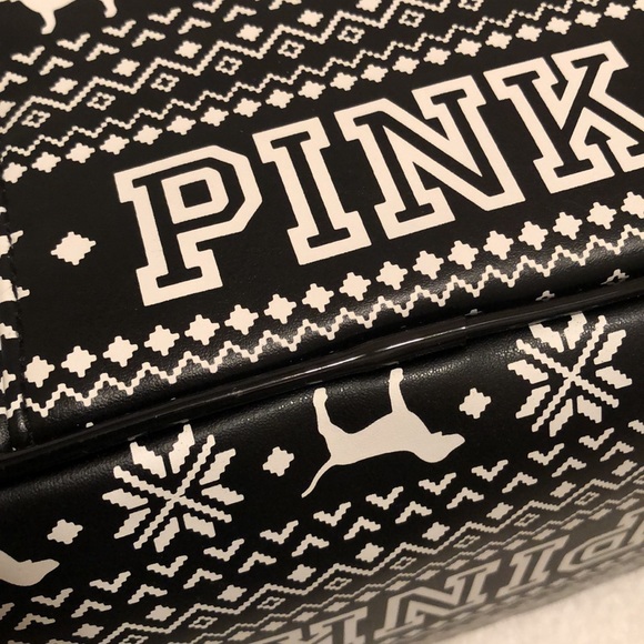 NWT Vintage PINK Victoria’s Secret Iconic PINK Dog Black & WhiteTrain Case. - Picture 10 of 16